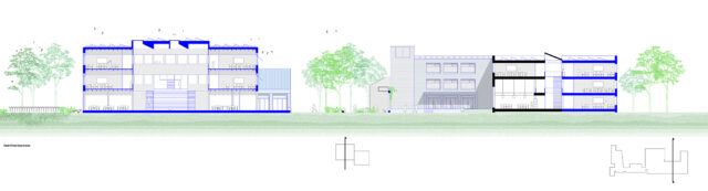 cross section through Maartens College and extended Eastern Wing